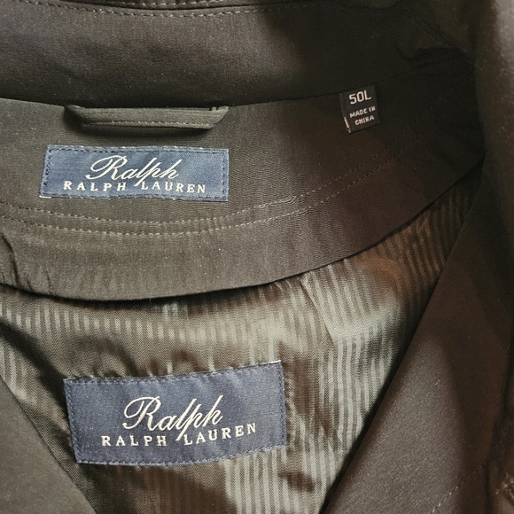 Ralph Ralph Lauren Black Lined All Weather Trench Coat Size 50L - Picture 5 of 14